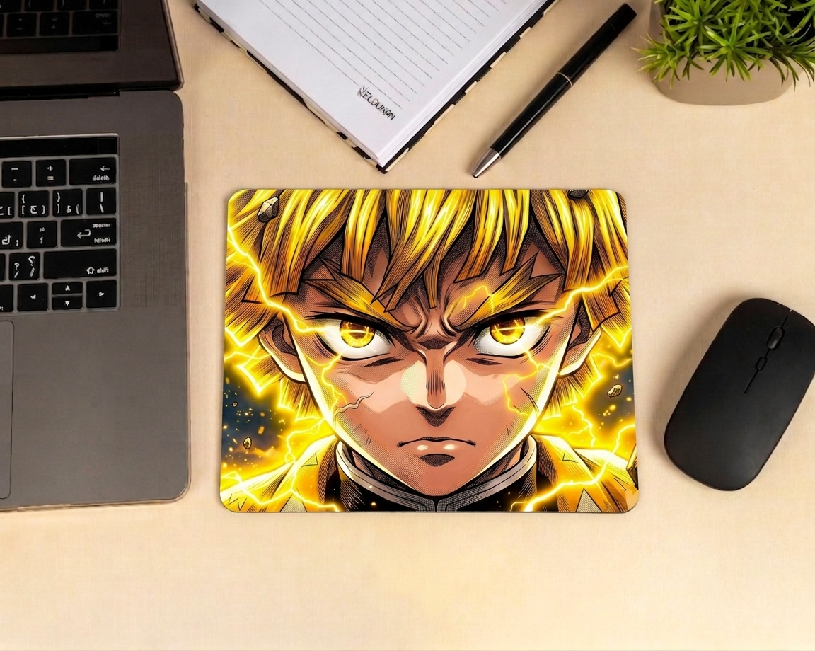 Demon slayer zenitsu mouse pad