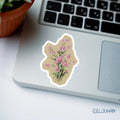 Vintage Pink Flowers Sticker