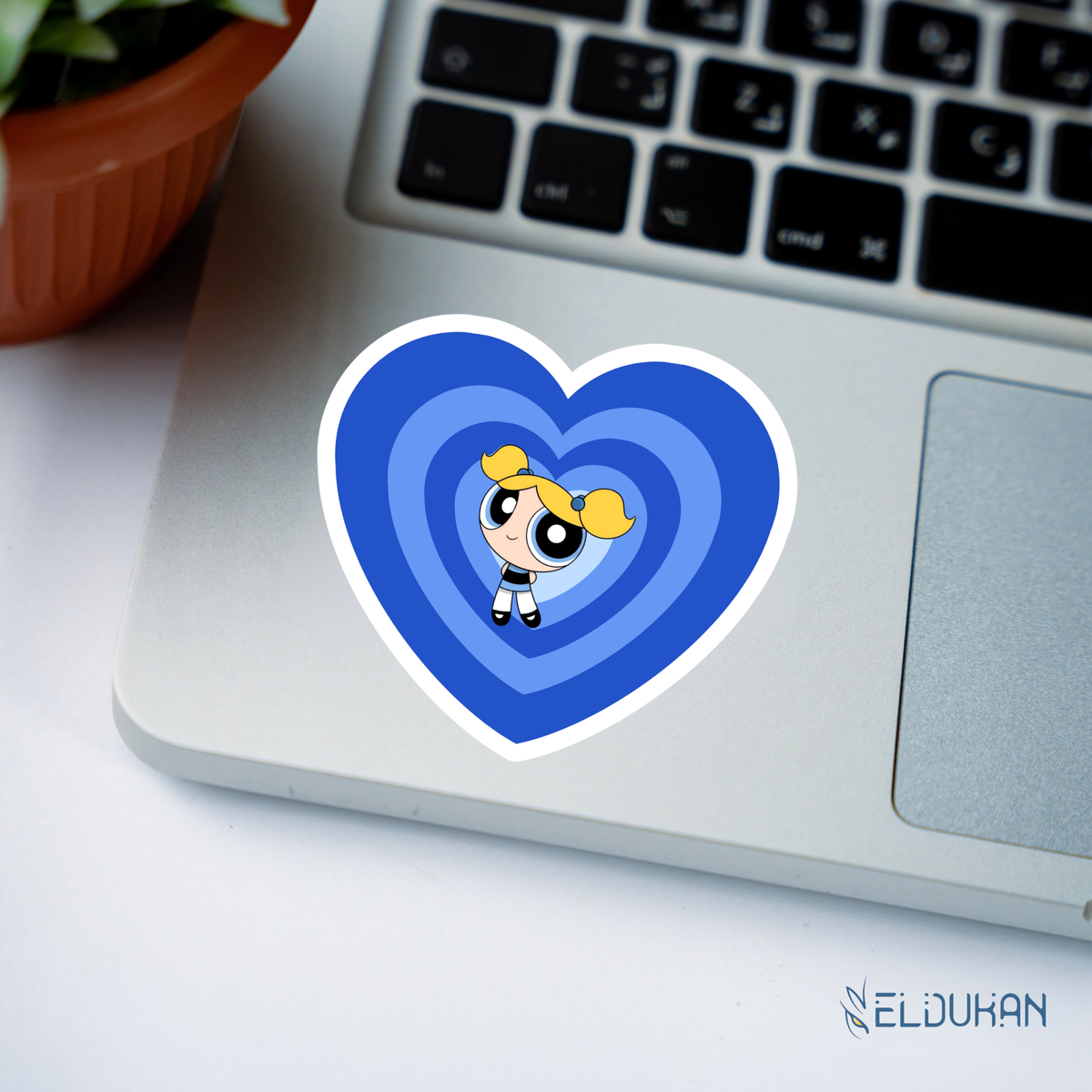Bubbles heart sticker
