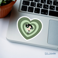 Buttercup heart sticker