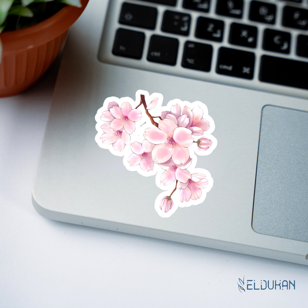 pink tree sticker