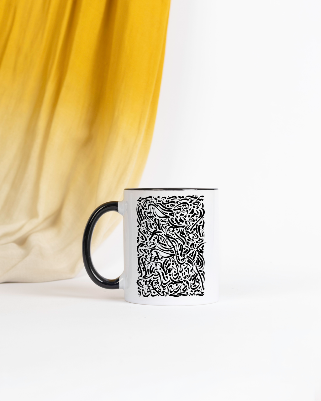 black pattern mug
