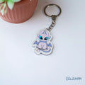 white Toothless acrylic keychain
