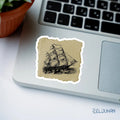 Vintage Ship Sticker