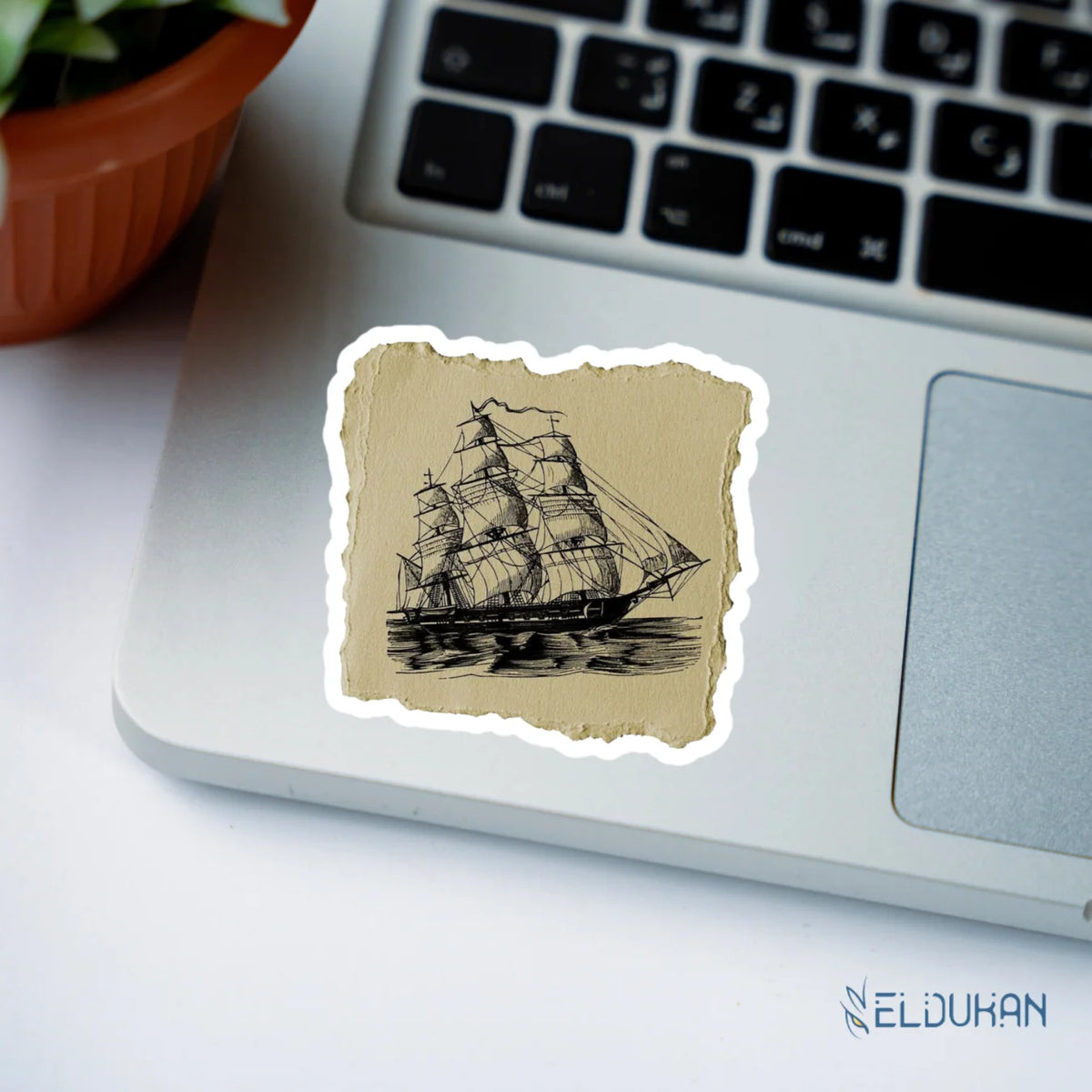 Vintage Ship Sticker