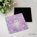 White cat Acrylic coaster