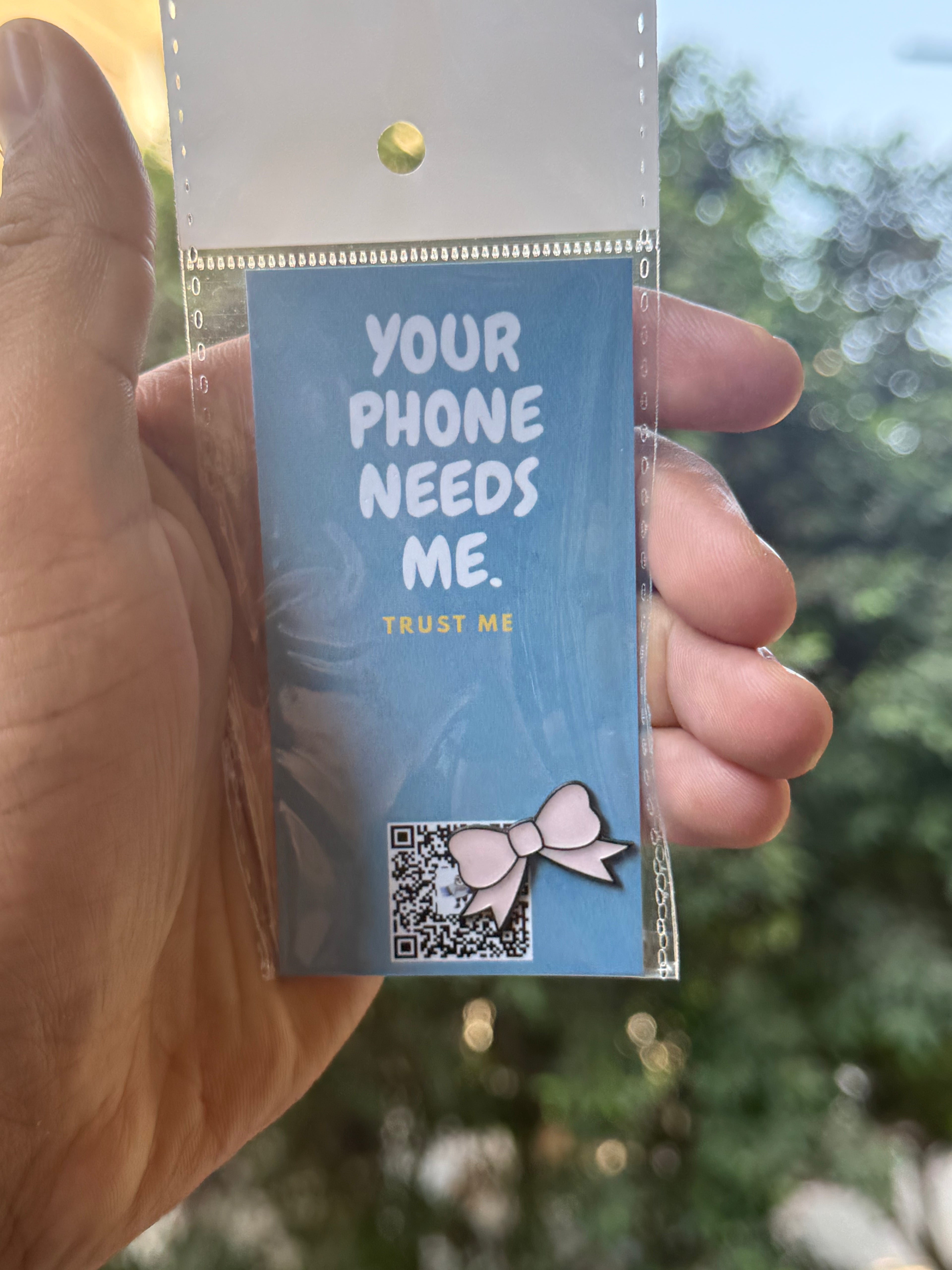 Pink bow Metallic sticker