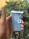 Blue heart Metalic sticker