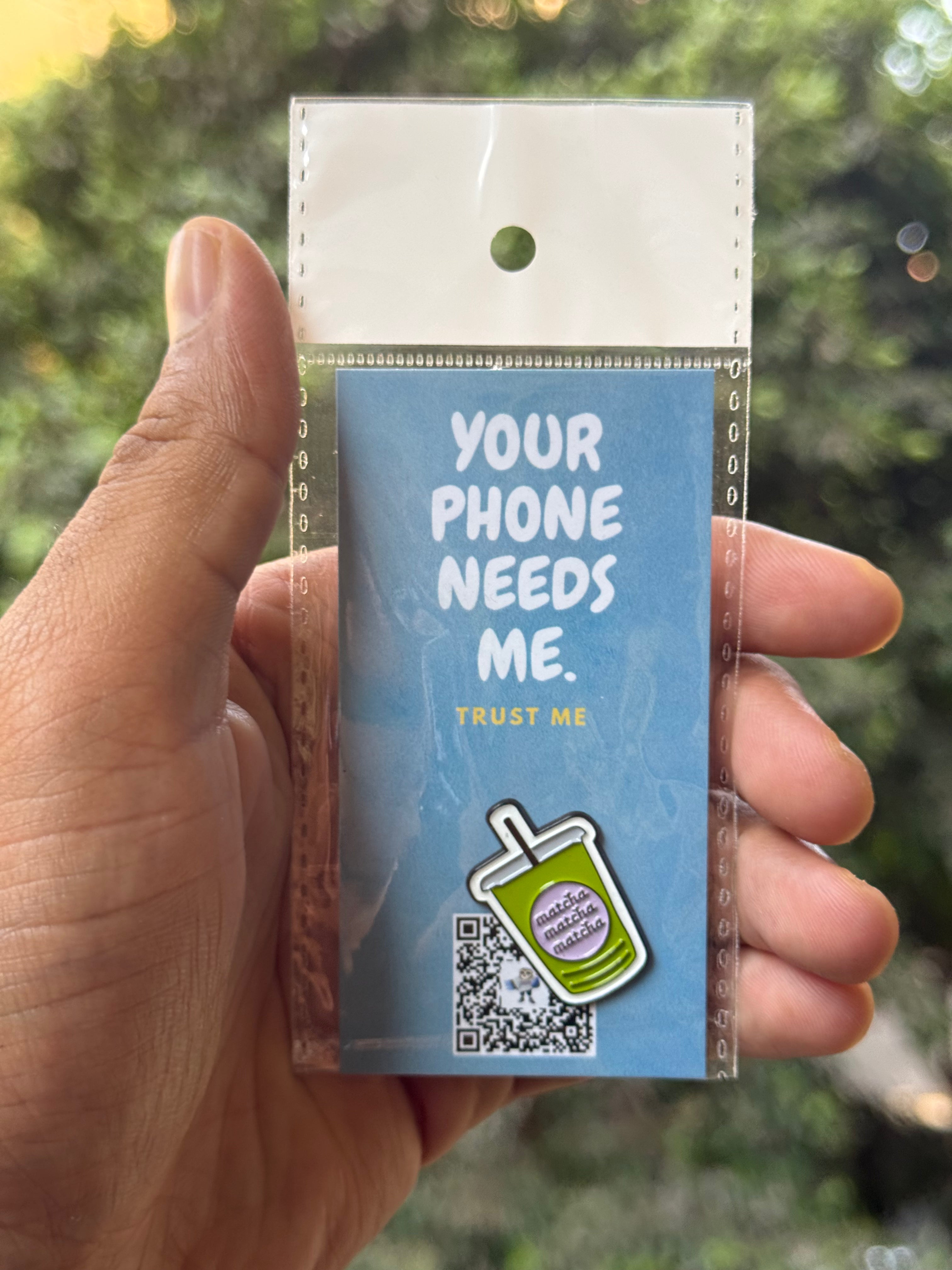 Matcha cup Metalic sticker