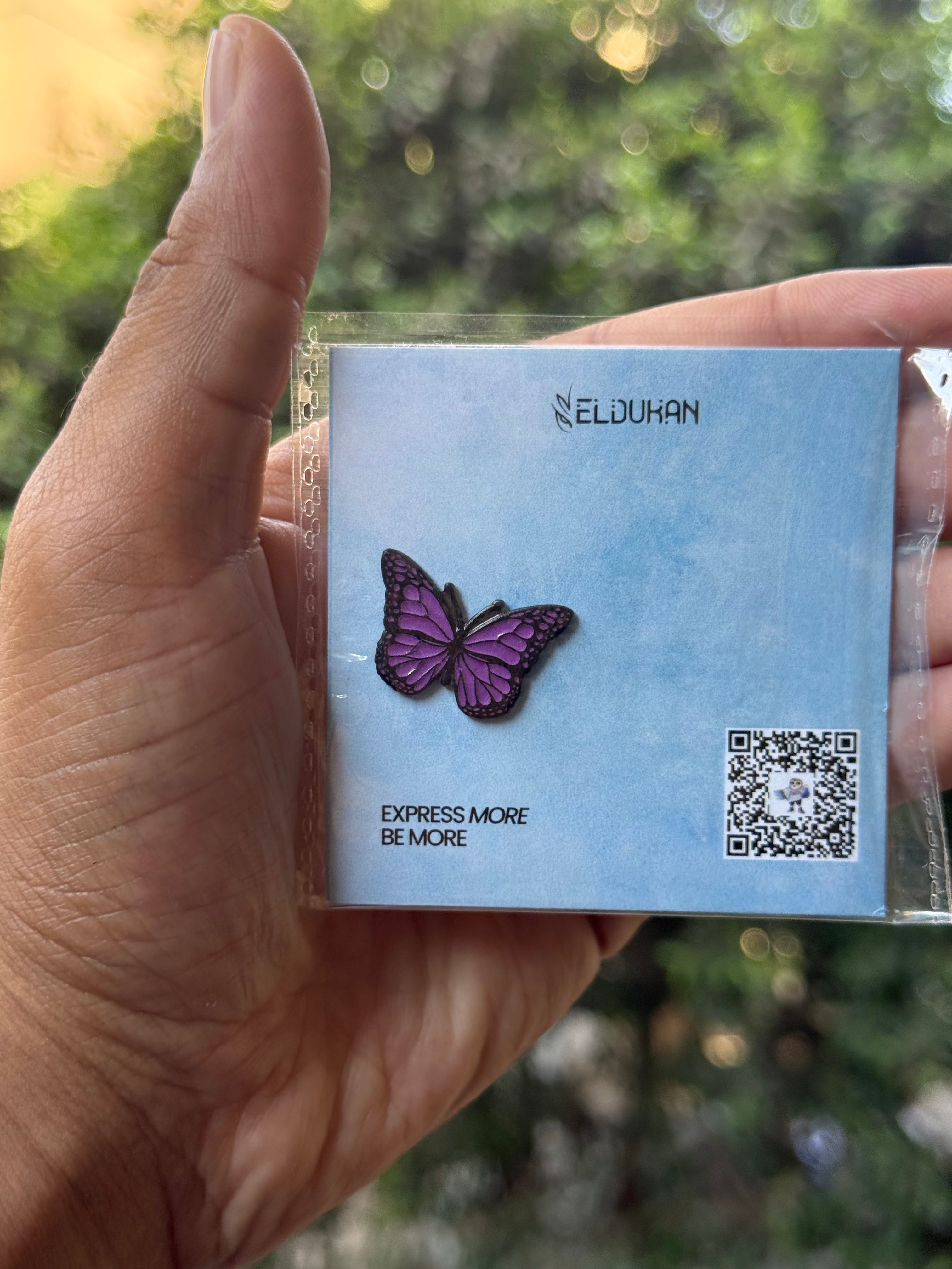 Purple Butterfly Metalic sticker