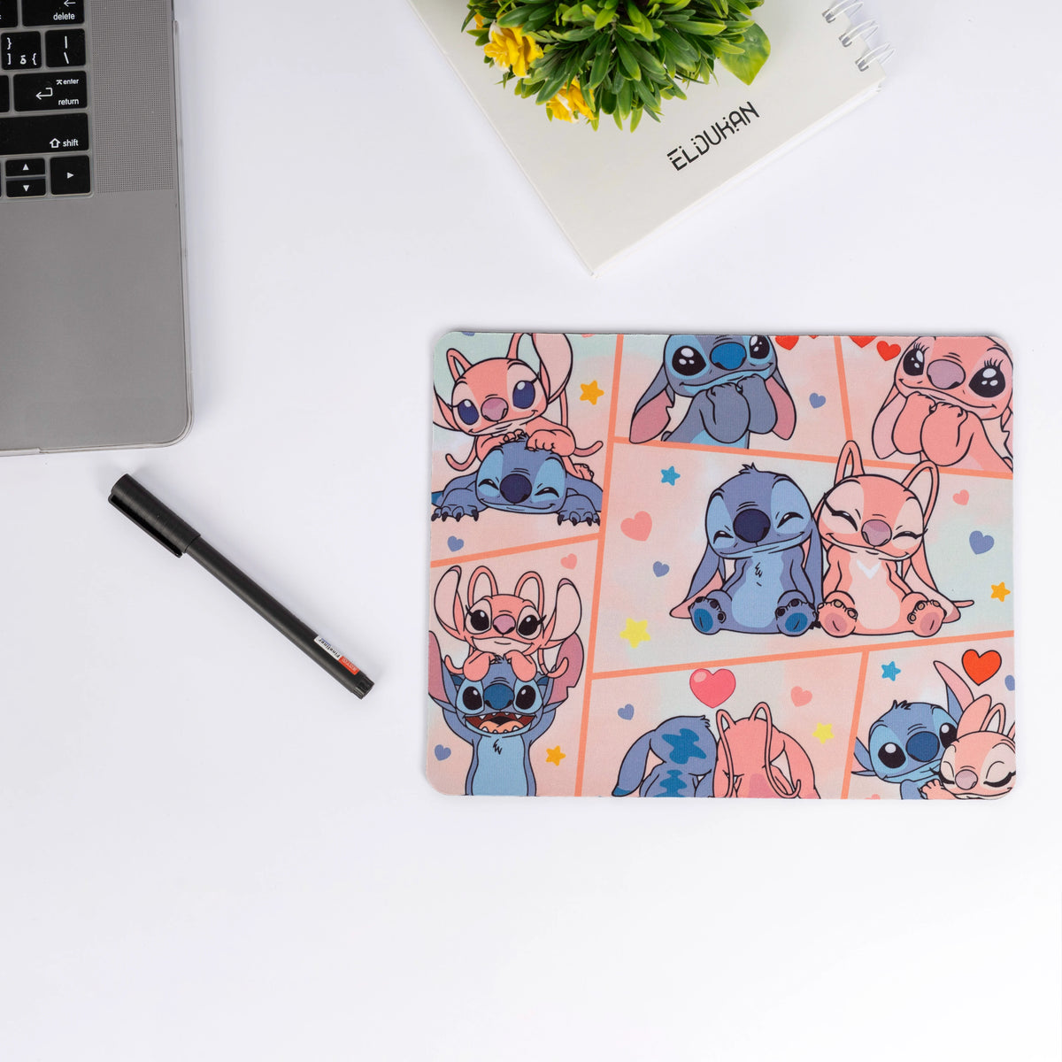 Stitch & Angel mouse pad