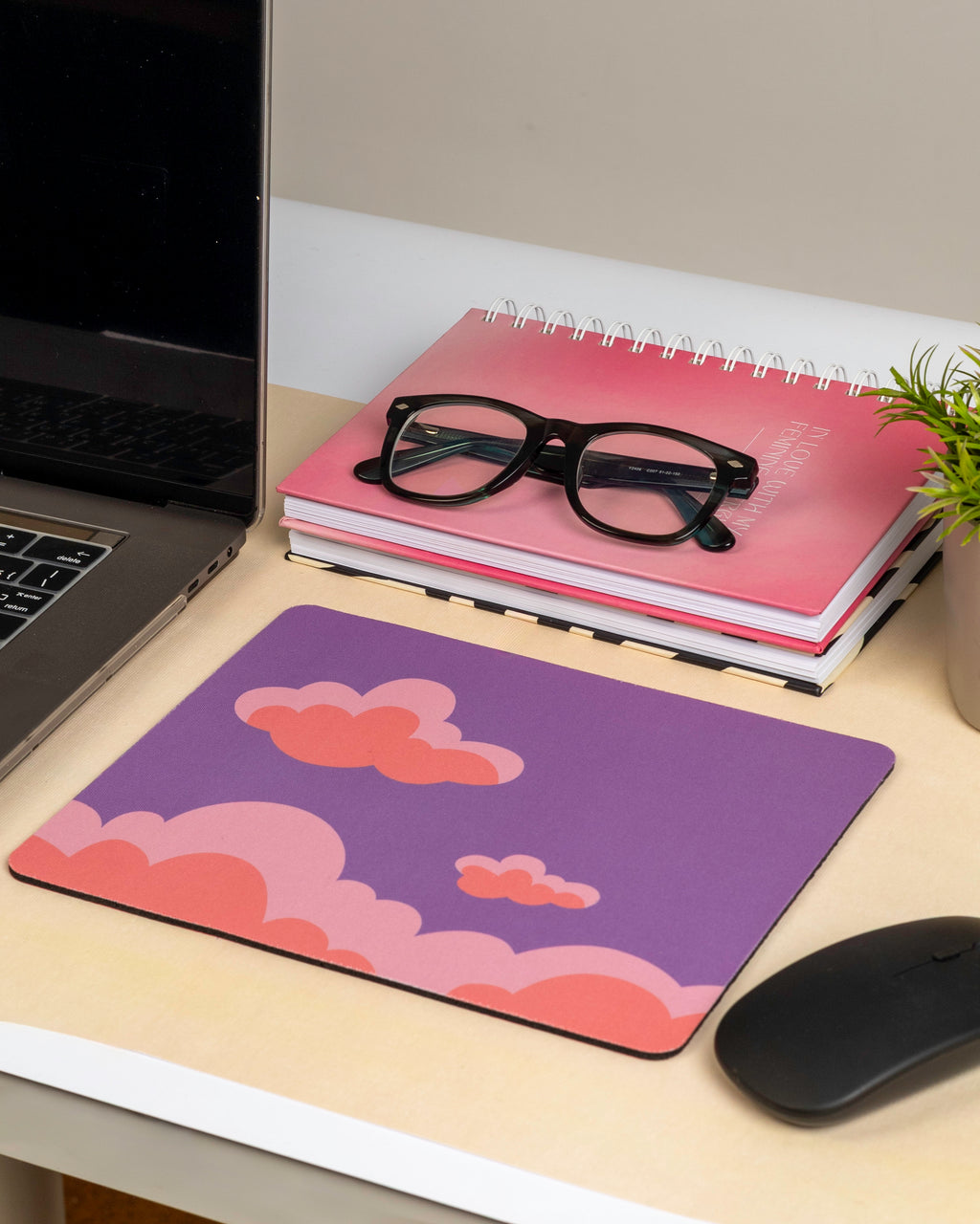 purple sky mouse pad