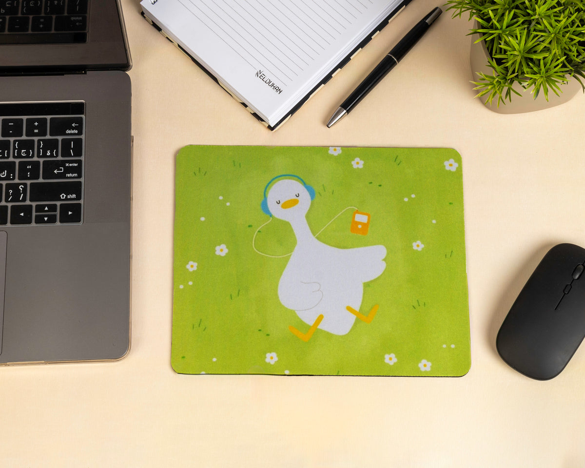 white duck mouse pad