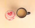 red heart acrylic coaster