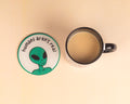humans aren't real acrylic coaster