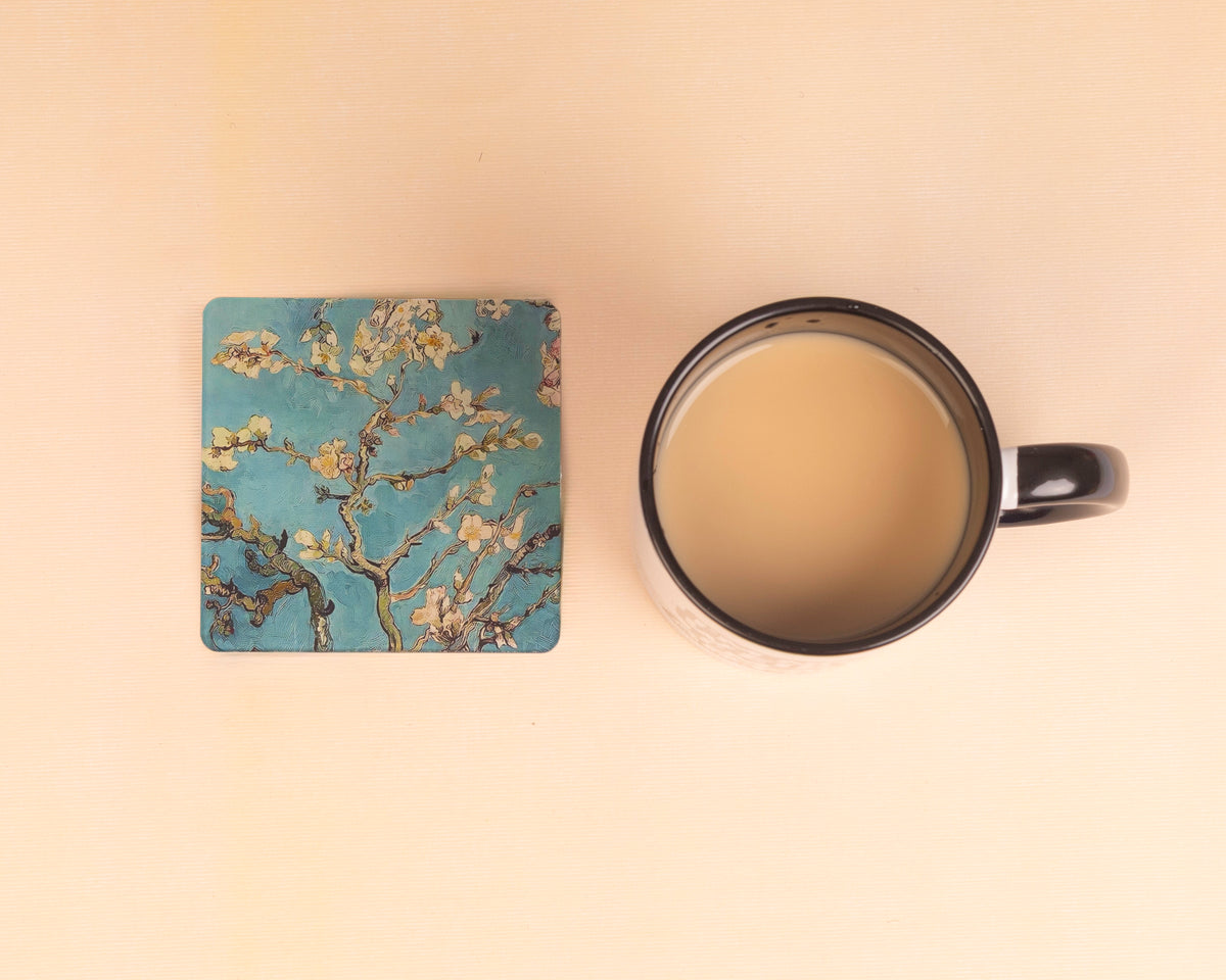 van gogh blossom acrylic coaster