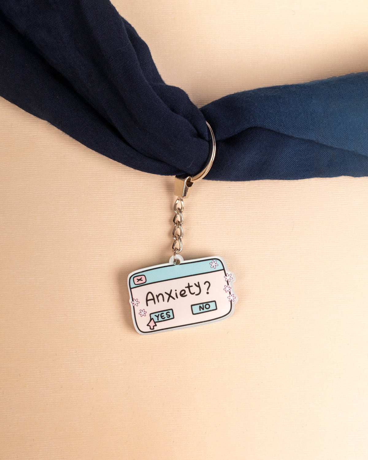 Anxiety acrylic keychain