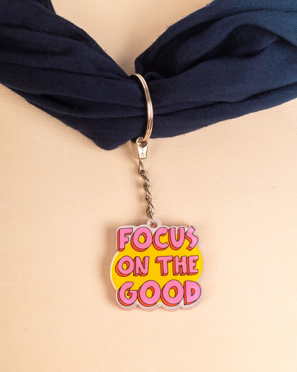 Focus on the good acrylic keychain