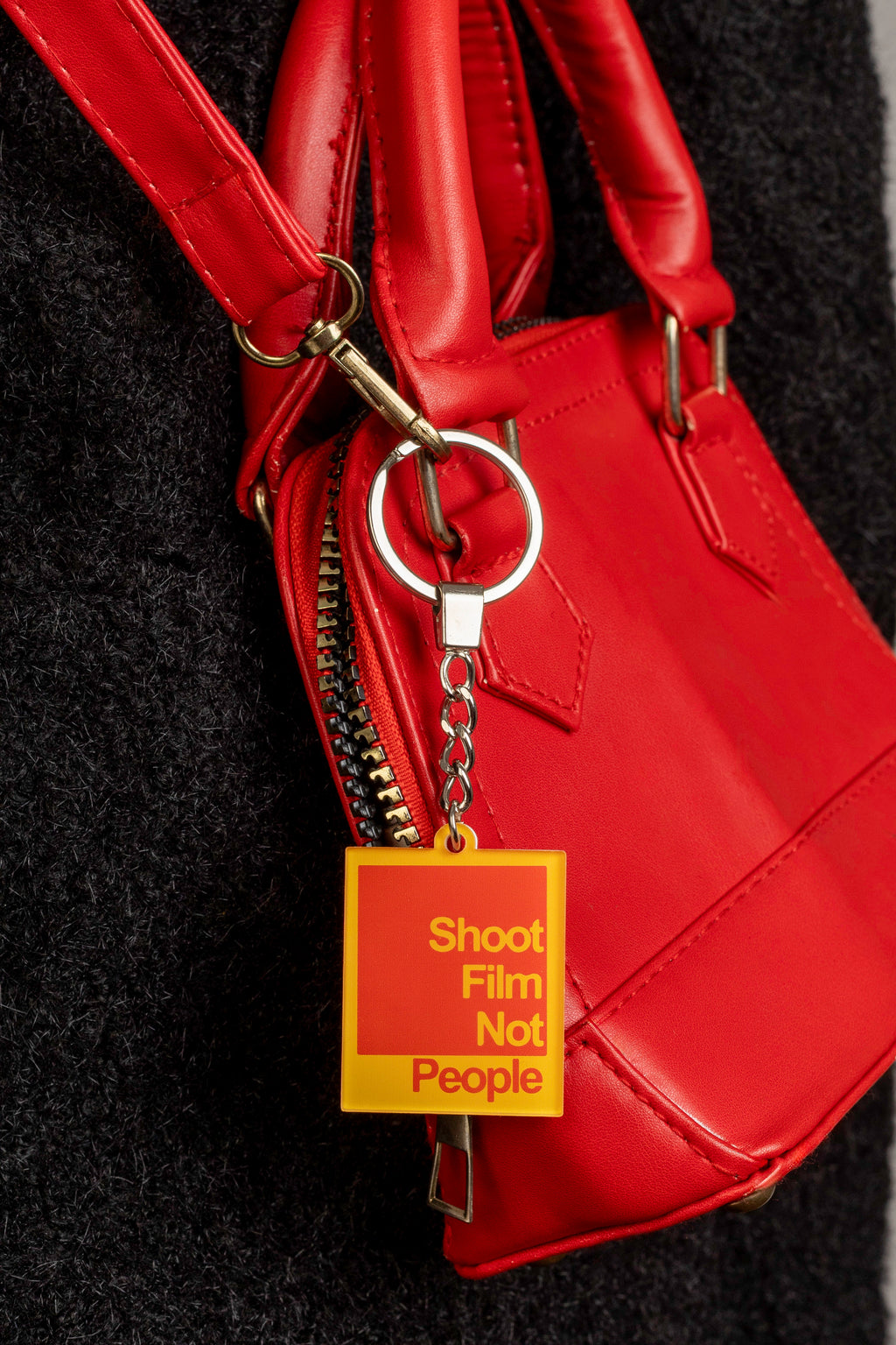 Shoot film not people acrylic keychain