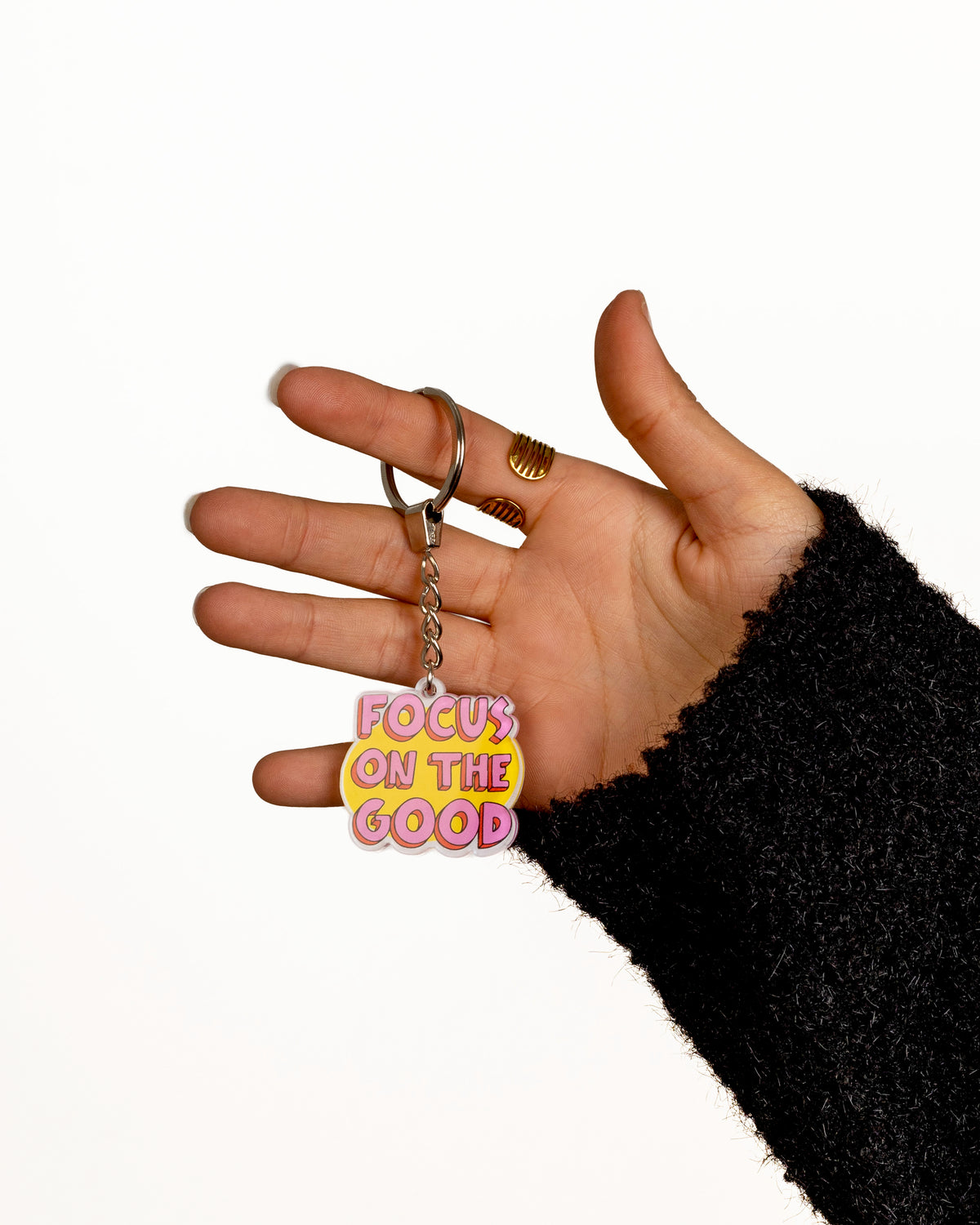 Focus on the good acrylic keychain