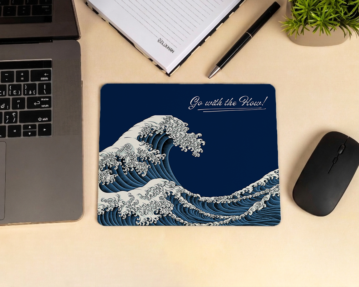 van gogh wave mouse pad