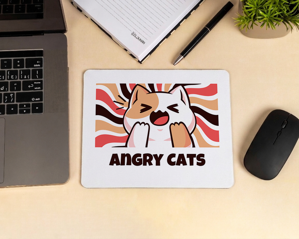Angry cats mouse pad